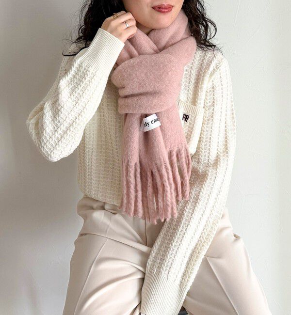 fredy emue「ウール混ブークレ無地マフラー 30」|マフラー|