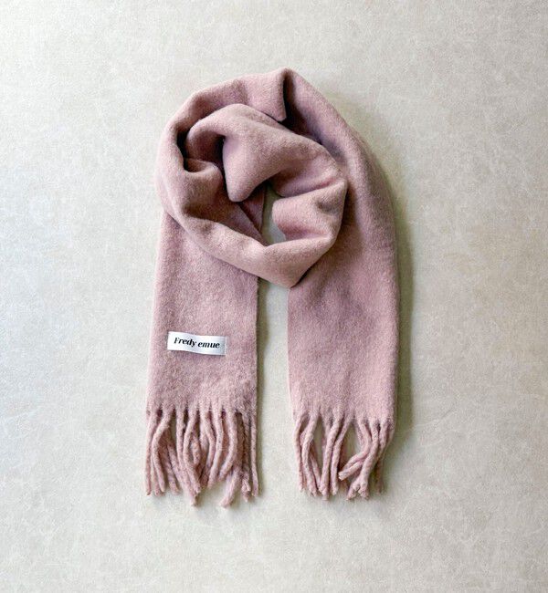 fredy emue「ウール混ブークレ無地マフラー 30」|マフラー|