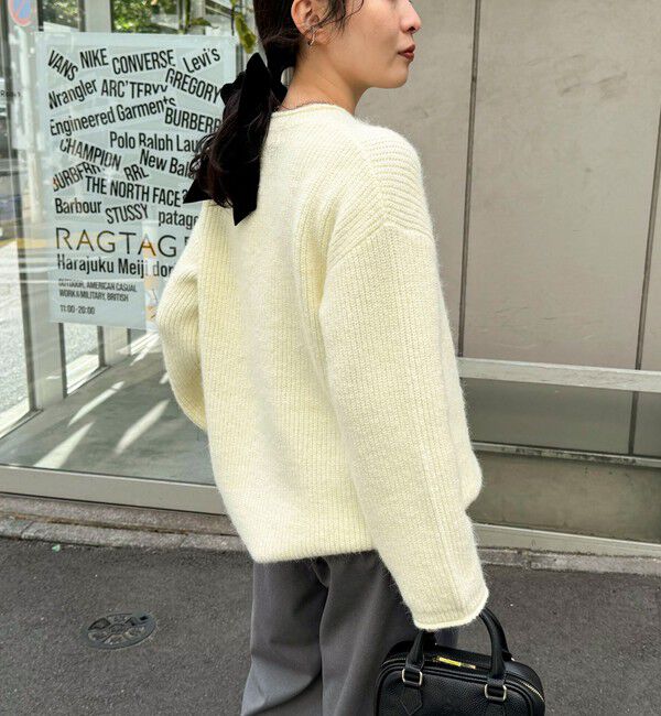 fredy emue「ミドル丈片畦ニットプルオーバー」|ニット・セーター|