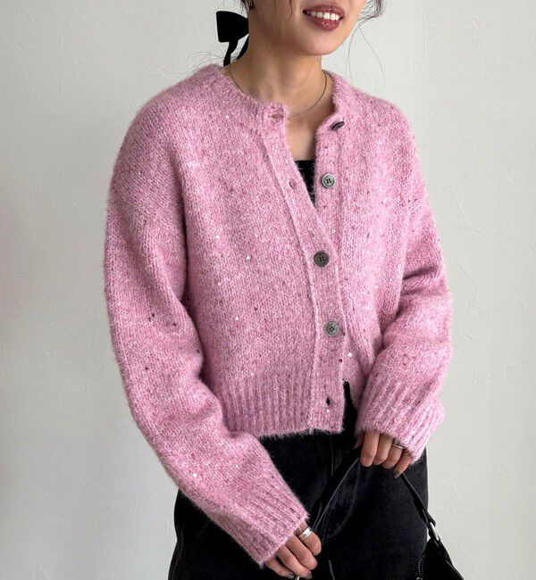 fredy emue「スパンコールニットカーディガン」|カーディガン|