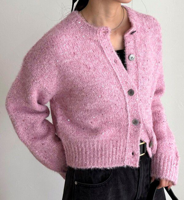 fredy emue「スパンコールニットカーディガン」|カーディガン|