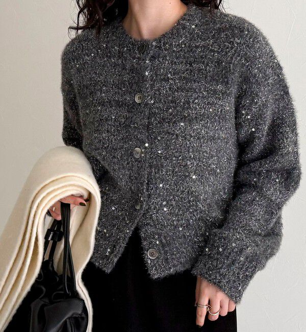 fredy emue「スパンコールニットカーディガン」|カーディガン|