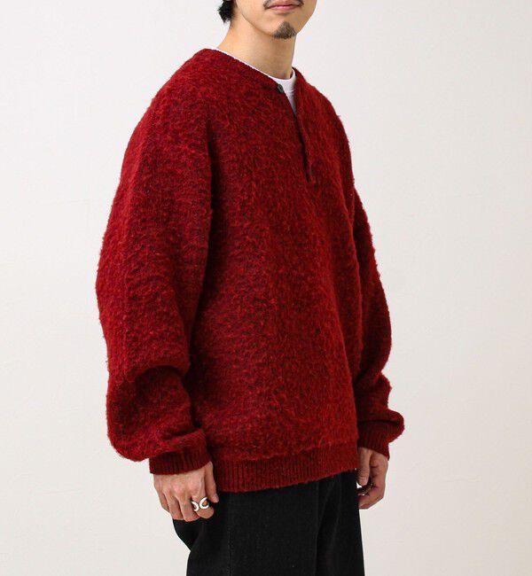 GLOSTER「【モヘアタッチ/ユニセックス対応】ヘンリーネックプルオーバーニット」|ニット・セーター|