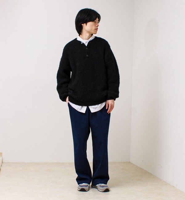 GLOSTER「【モヘアタッチ/ユニセックス対応】ヘンリーネックプルオーバーニット」|ニット・セーター|