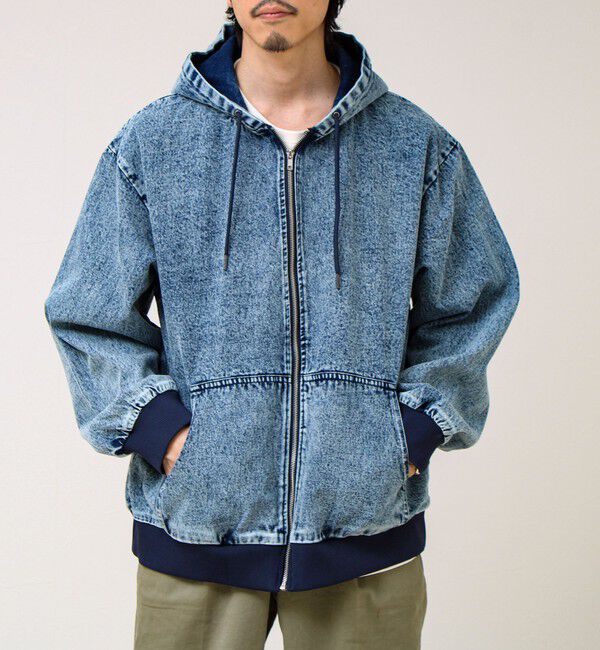 GLOSTER「【タフに着回す】キャンバス/デニム ジップパーカー」|ブルゾン・スタジャン|