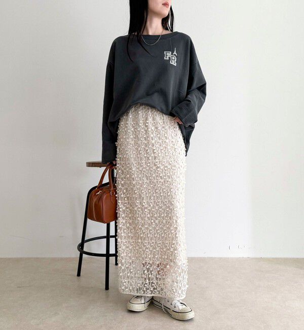 fredy emue「《セットアップ対応》フォーカスドット刺繍スカート」|スカート|