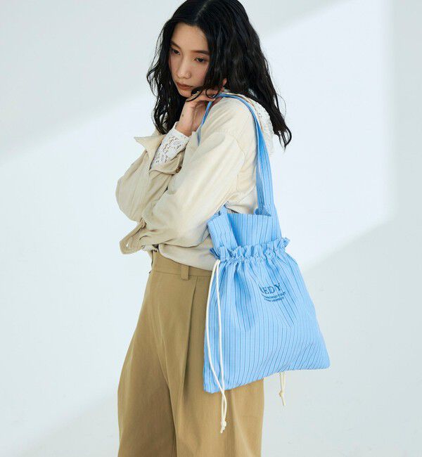 fredy emue「アウトポケットストライプロゴトートバッグ」|トートバッグ|