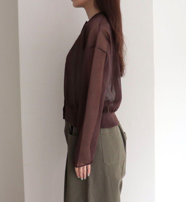 fredy emue「刺繍入りシアーニットカーディガン」|カーディガン|