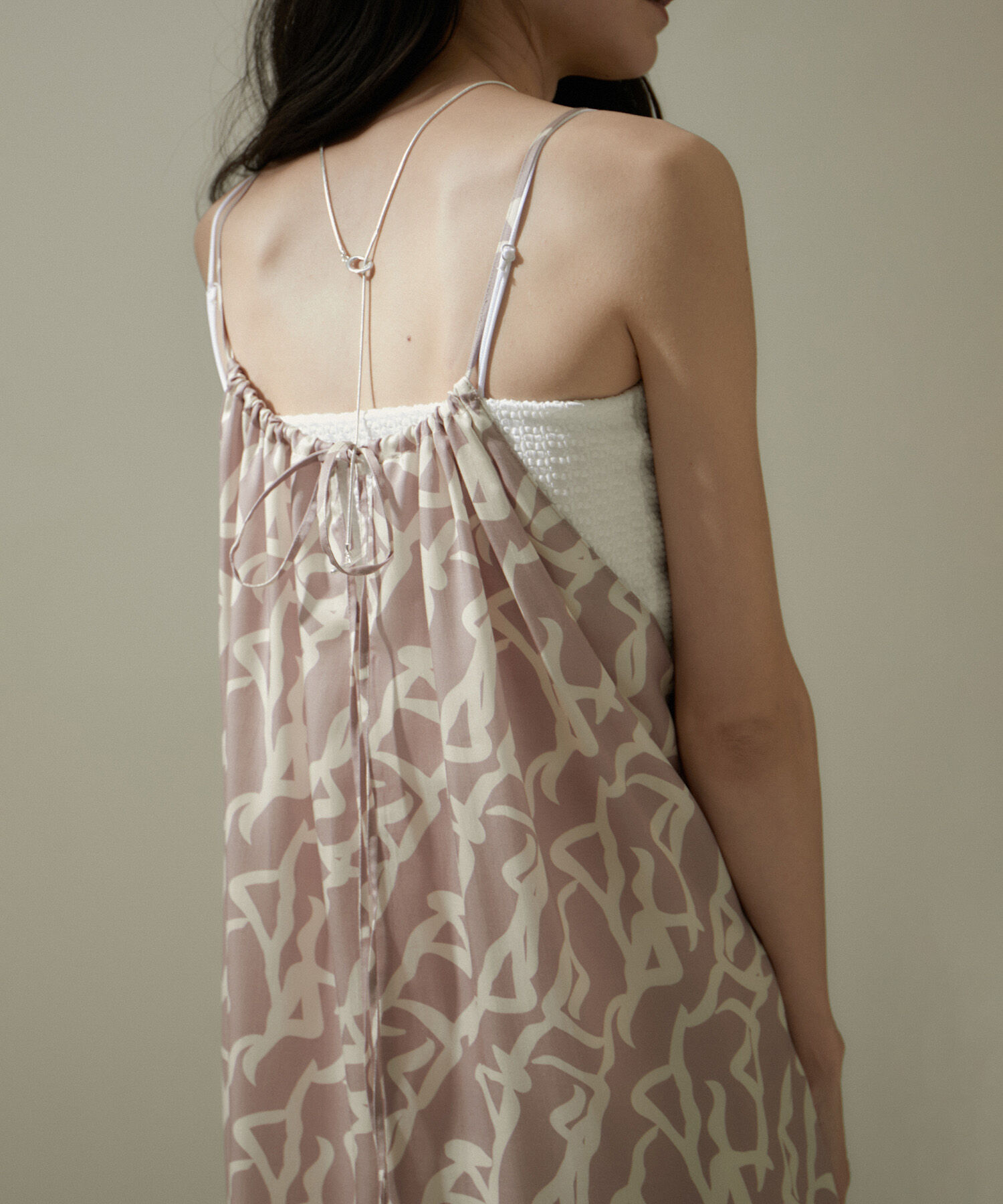 SALON adam et rope'「シーサイドダンサープリント2WAYキャミワンピース」|ワンピース|