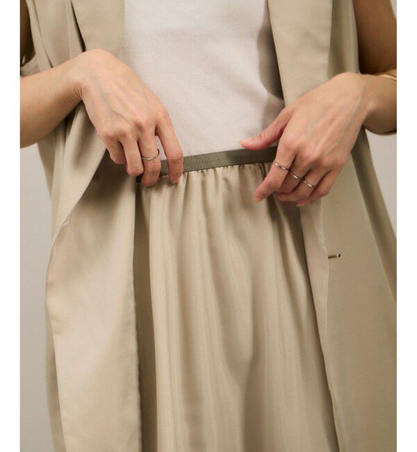 SALON adam et rope'「キュプラツイルバックフレアースカート［セットアップ対応］」|スカート|