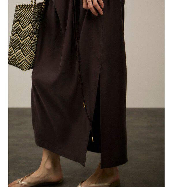 SALON adam et rope'「キュプラツイルVネックワンピース」|ワンピース|