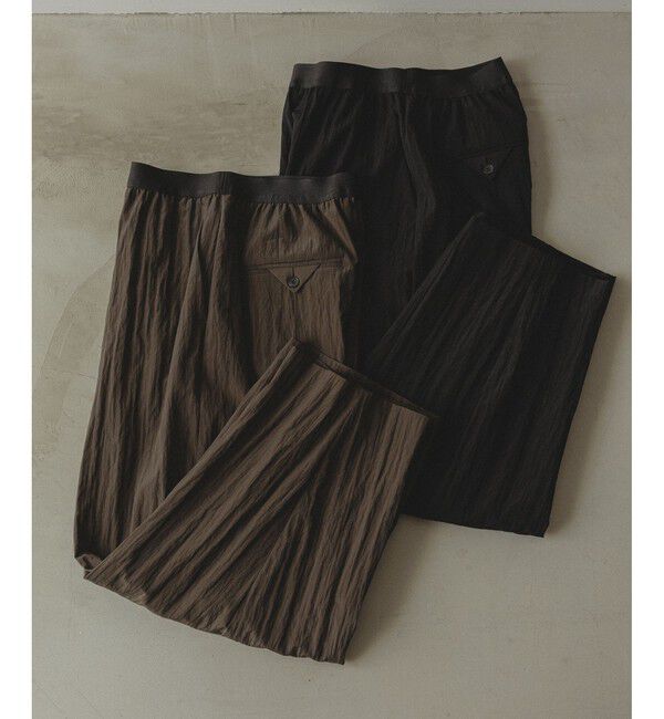 SALON adam et rope'「ウールナイロンワッシャーパンツ」|チノ|