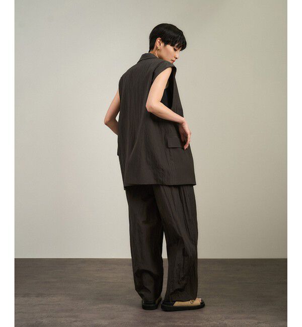 SALON adam et rope'「ウールナイロンワッシャーパンツ」|チノ|