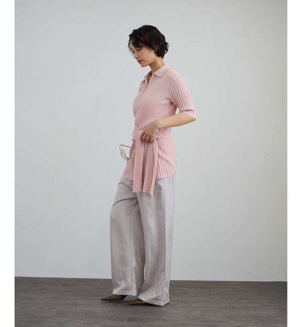 SALON adam et rope'「ワイドリブスキッパークルーネックカーディガン」|カーディガン|