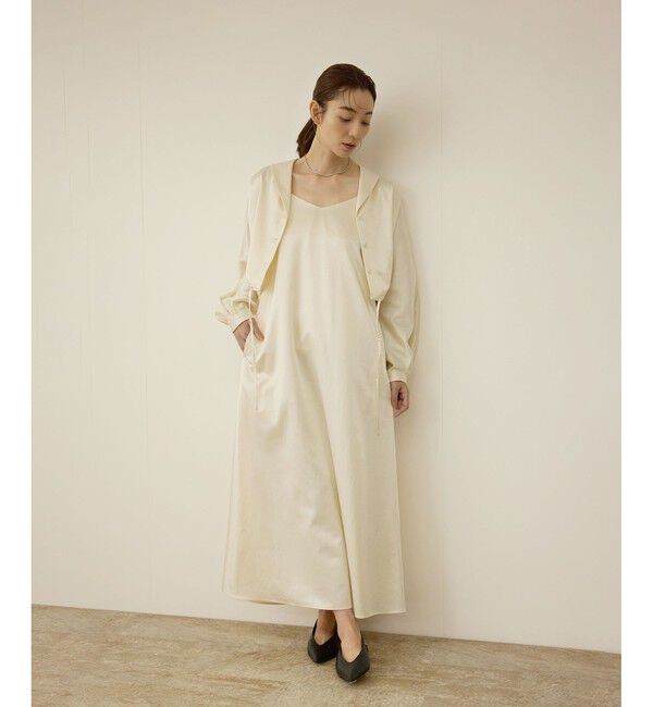 ROPE「【洗える】シャイニーサテンブラウス/セットアップ対応」|シャツ・ブラウス|