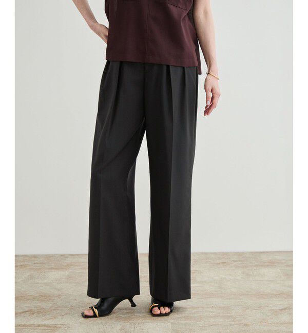 ROPE「【撥水】ウールタックトラウザーパンツ【雑誌掲載】」|チノ|