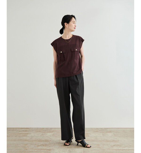 ROPE「【撥水】ウールタックトラウザーパンツ【雑誌掲載】」|チノ|