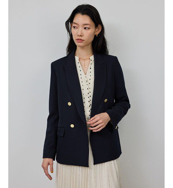 ROPE「ストレッチ金ボタンブレザージャケット」|テーラードジャケット|