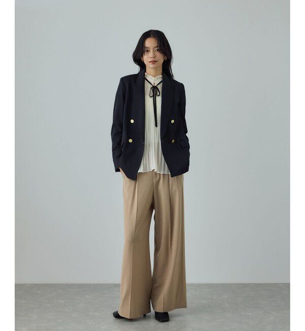 ROPE「ストレッチ金ボタンブレザージャケット」|テーラードジャケット|