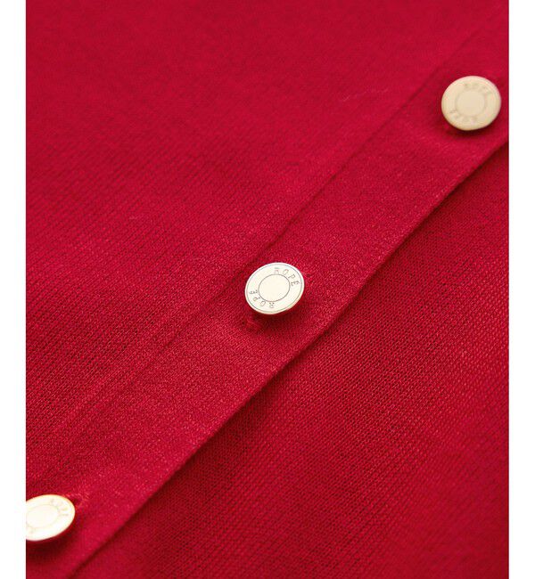 ROPE「LEVITA 金ボタンクルーネックシアーカーディガン/接触冷感・イージーケア」|カーディガン|