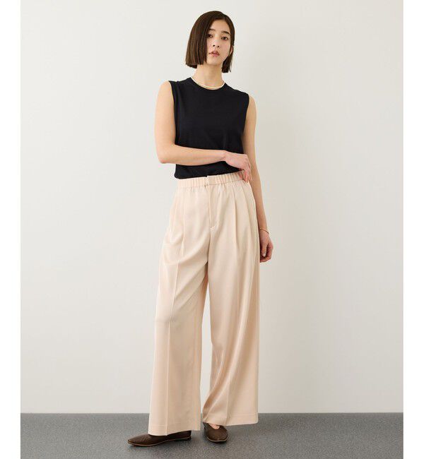 ROPE「LEVITA レイヤードニットプルーオーバー(ケープ&times;タンクトップ)/接触冷感・イージーケア」|Tシャツ・カットソー|