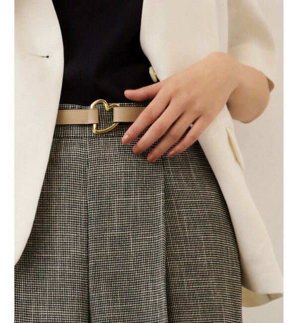 ROPE「カラミ織りワンタックワイドパンツ/セットアップ対応・イージーケア」|チノ|