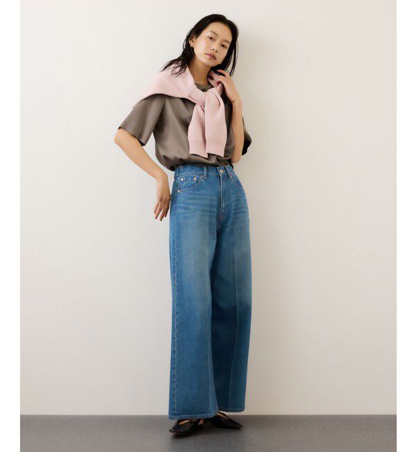 ROPE「ドレープサテンティーブラウス/セットアップ対応・イージーケア」|シャツ・ブラウス|