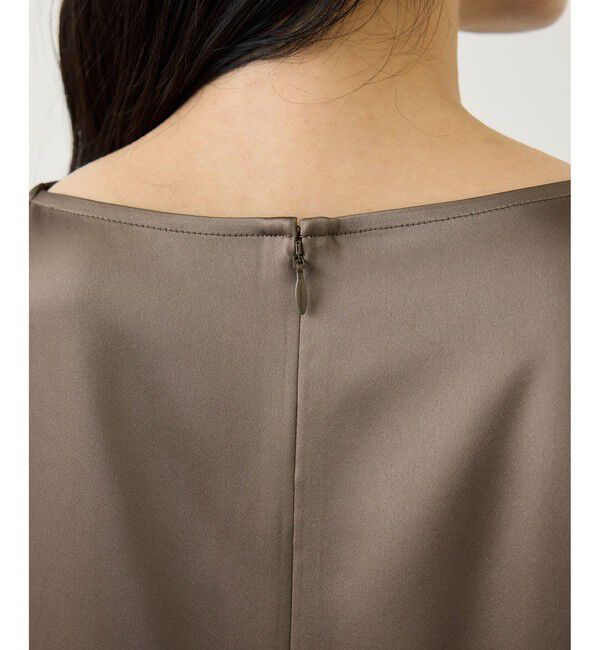 ROPE「ドレープサテンティーブラウス/セットアップ対応・イージーケア」|シャツ・ブラウス|