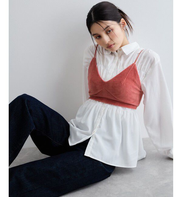 VIS「【Miller】VIS別注モデルベロアルームブラ【洗える】」|キャミソール|