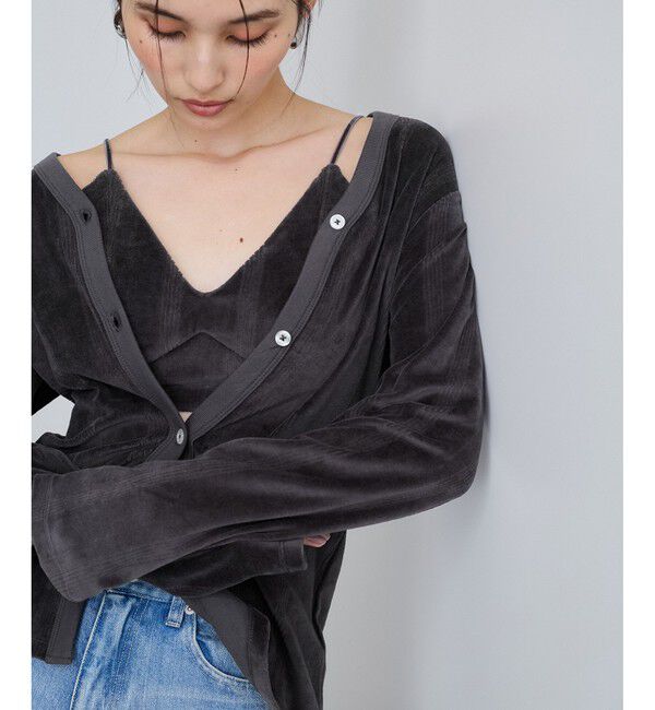 VIS「【Miller】VIS別注モデルベロアルームブラ【洗える】」|キャミソール|