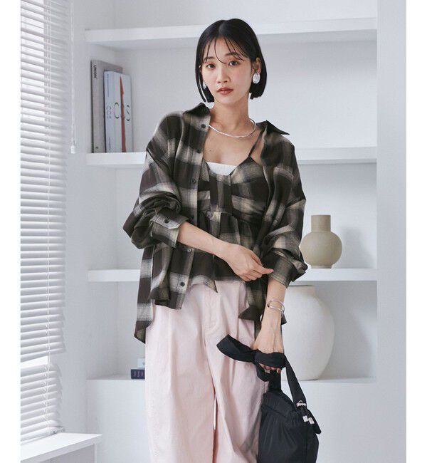VIS「オンブレチェックオーバーシャツ」|シャツ・ブラウス|