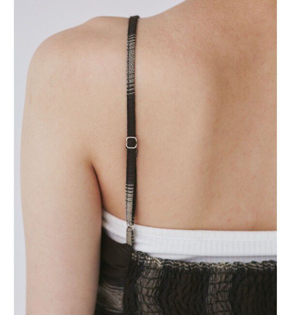 VIS「オンブレチェックリボンビスチェ」|キャミソール|