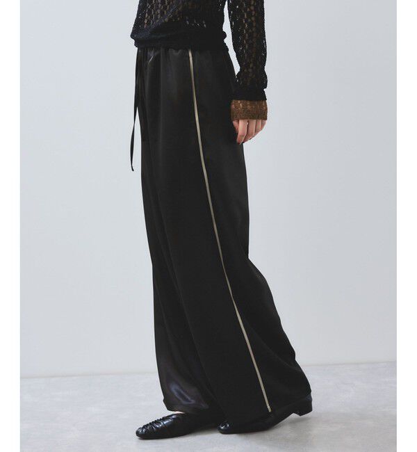 VIS「【WEB/一部店舗限定】配色サイドラインサテンイージーパンツ」|チノ|