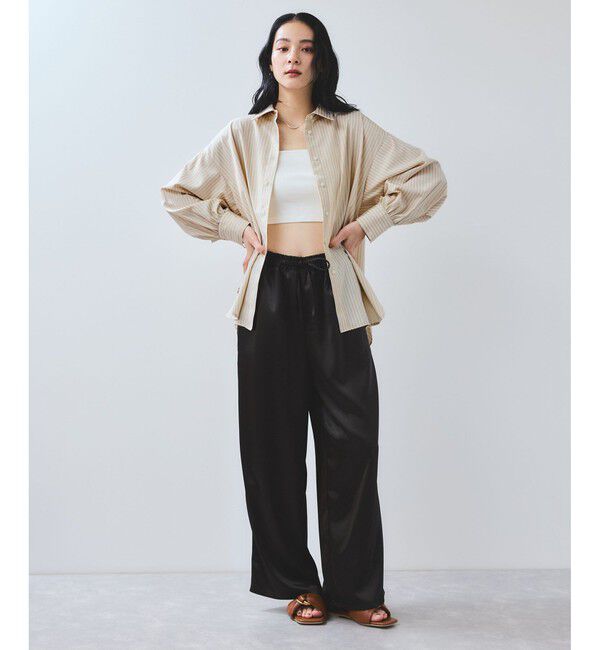 VIS「【WEB限定】バックシャーリングフリルシャツブラウス」|シャツ・ブラウス|