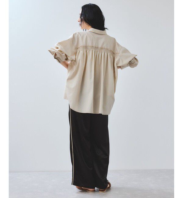 VIS「【WEB限定】バックシャーリングフリルシャツブラウス」|シャツ・ブラウス|