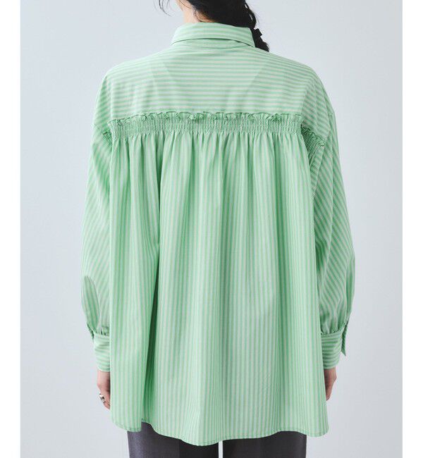 VIS「【WEB限定】バックシャーリングフリルシャツブラウス」|シャツ・ブラウス|