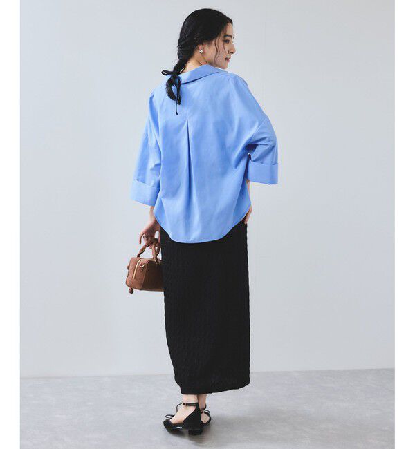 VIS「【WEB限定】スキッパーワイドスリーブシャツ/通勤対応」|シャツ・ブラウス|