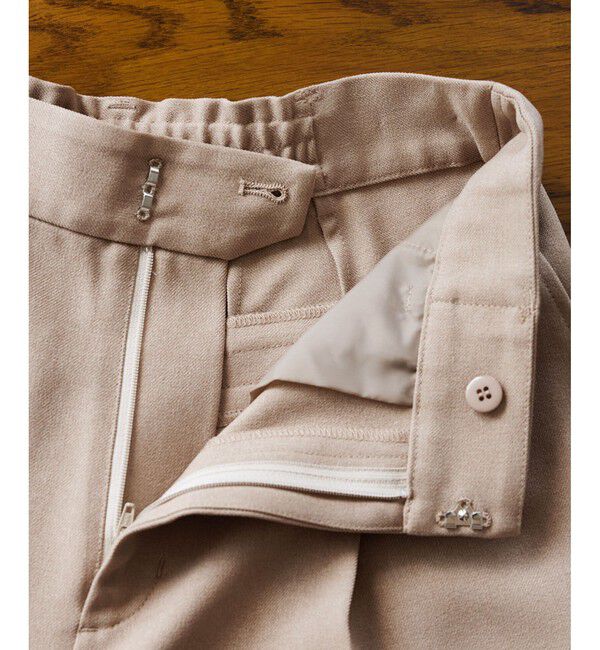 VIS「【美easy】ウーリッシュワンタックワイドパンツ【セットアップ対応/洗える】」|スラックス|