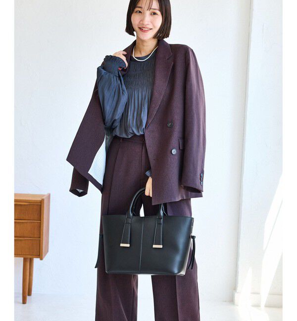 VIS「【復刻/WEB限定】【A4収納】ゴールド金具付きノットトートバッグ/通勤・通学対応」|トートバッグ|