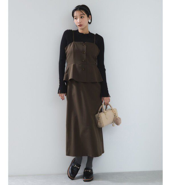 VIS「ビスチェドッキングライクキャミワンピース」|ワンピース|