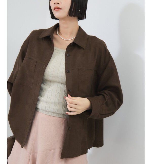 VIS「スエードライクロングスリーブシャツ」|シャツ・ブラウス|