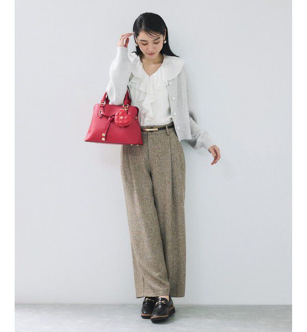 VIS「ハートアソートパール釦ラメミックスカーディガン/イージーケア・一部WEB限定カラー」|カーディガン|