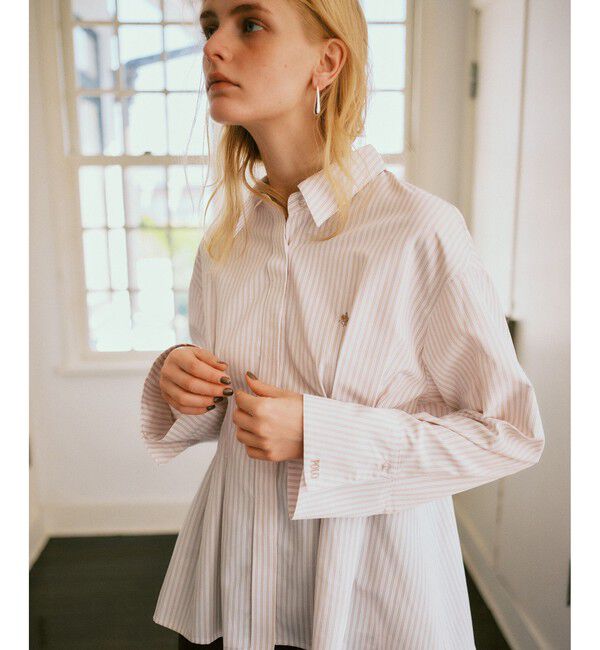 VIS「【POLOBCS】VIS別注ウエストタックフレアシャツ」|シャツ・ブラウス|