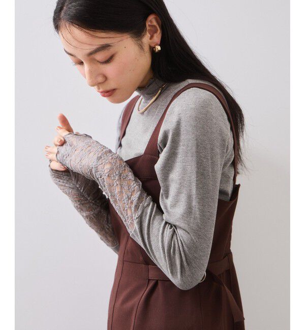 VIS「袖クシュクシュハイネックテレコインナープルオーバー/静電気防止・イージーケア」|Tシャツ・カットソー|