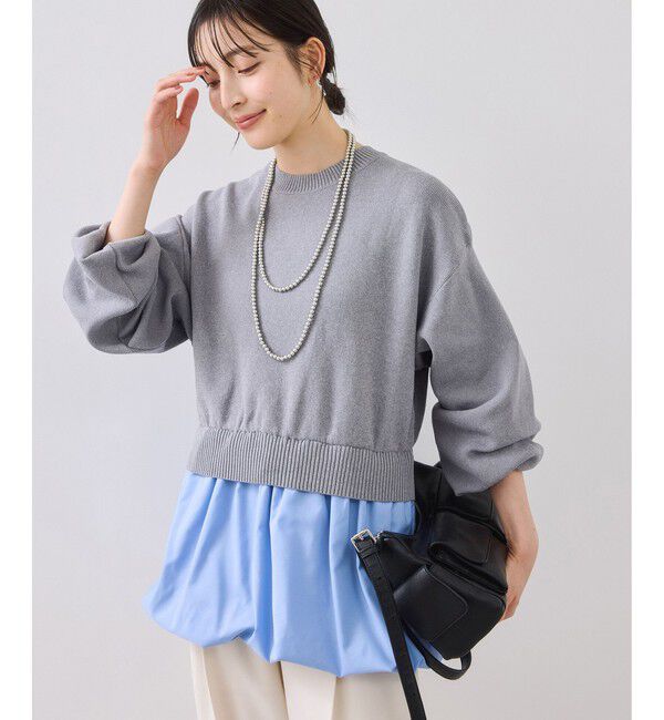 VIS「【WEB限定】シャツドッキングプルオーバー」|Tシャツ・カットソー|