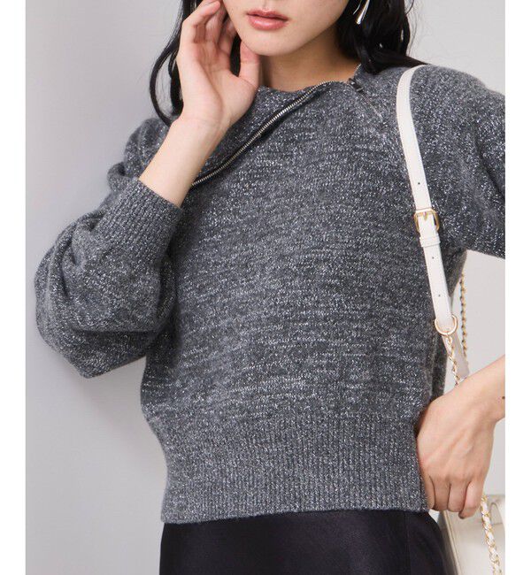 VIS「フロントジップニットプルオーバー/イージーケア」|ニット・セーター|