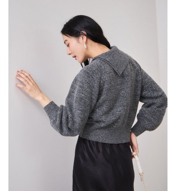 VIS「フロントジップニットプルオーバー/イージーケア」|ニット・セーター|