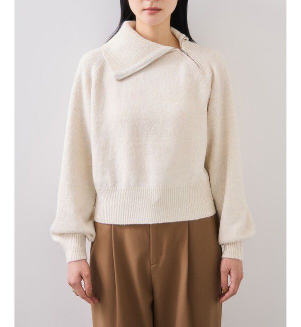 VIS「フロントジップニットプルオーバー/イージーケア」|ニット・セーター|