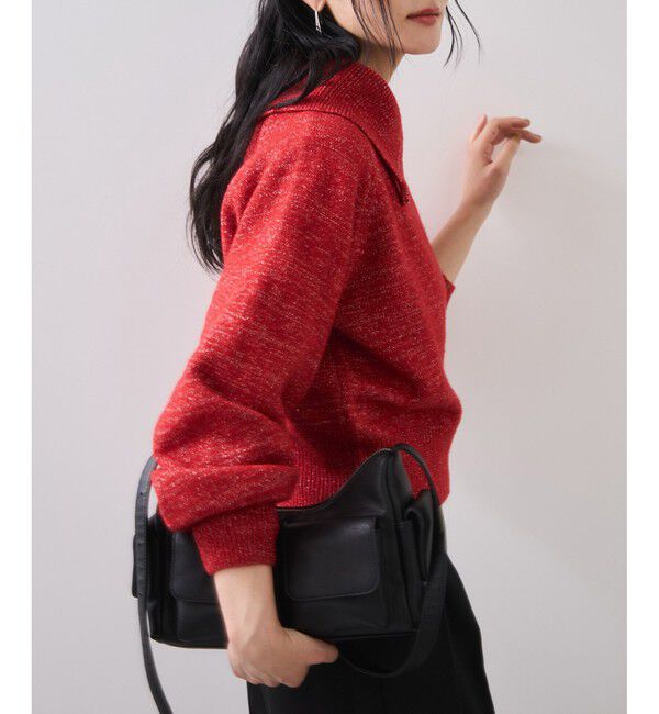 VIS「フロントジップニットプルオーバー/イージーケア」|ニット・セーター|