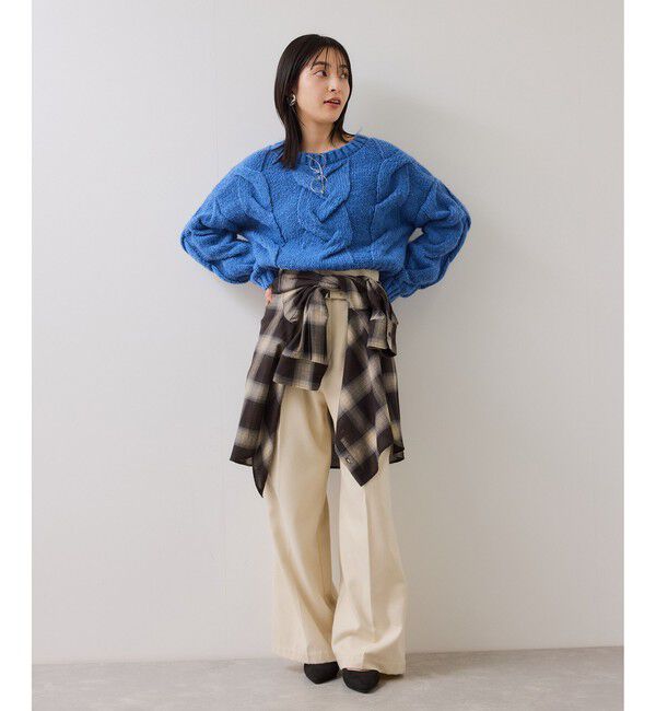 VIS「ケーブルコンパクトニット」|ニット・セーター|